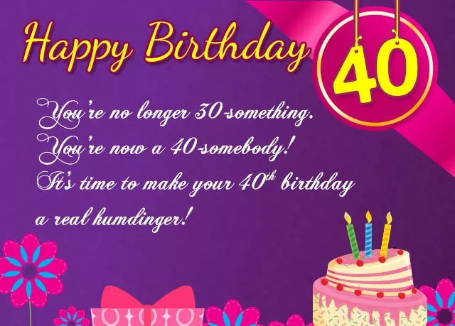 40th birthday wishes for sister