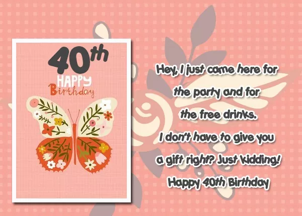 40th Birthday Greetings