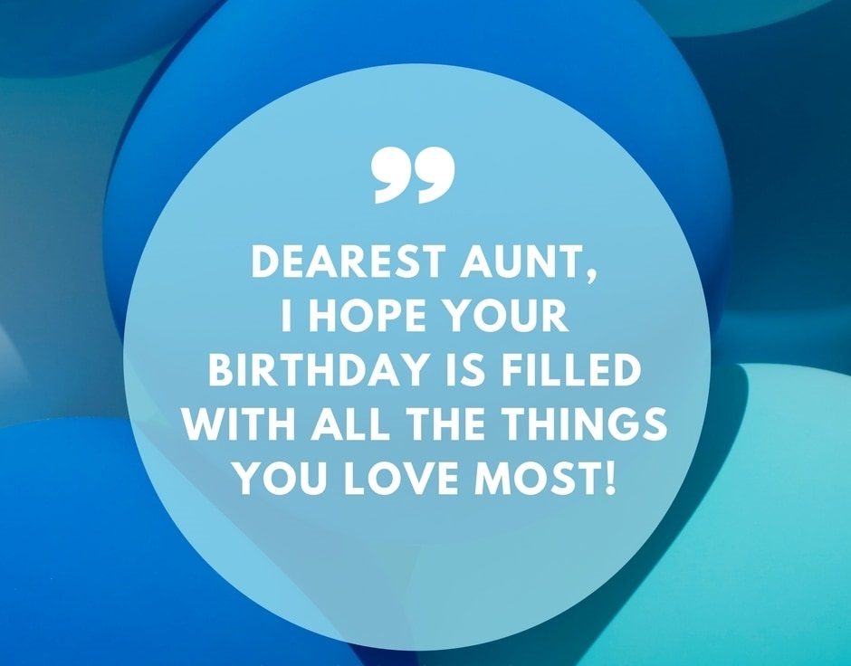 Birthday Wishes For Aunt