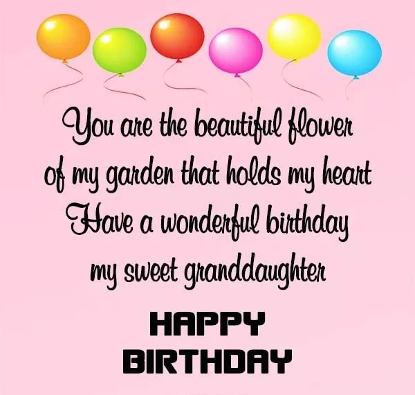 Birthday Wishes For Granddaughter