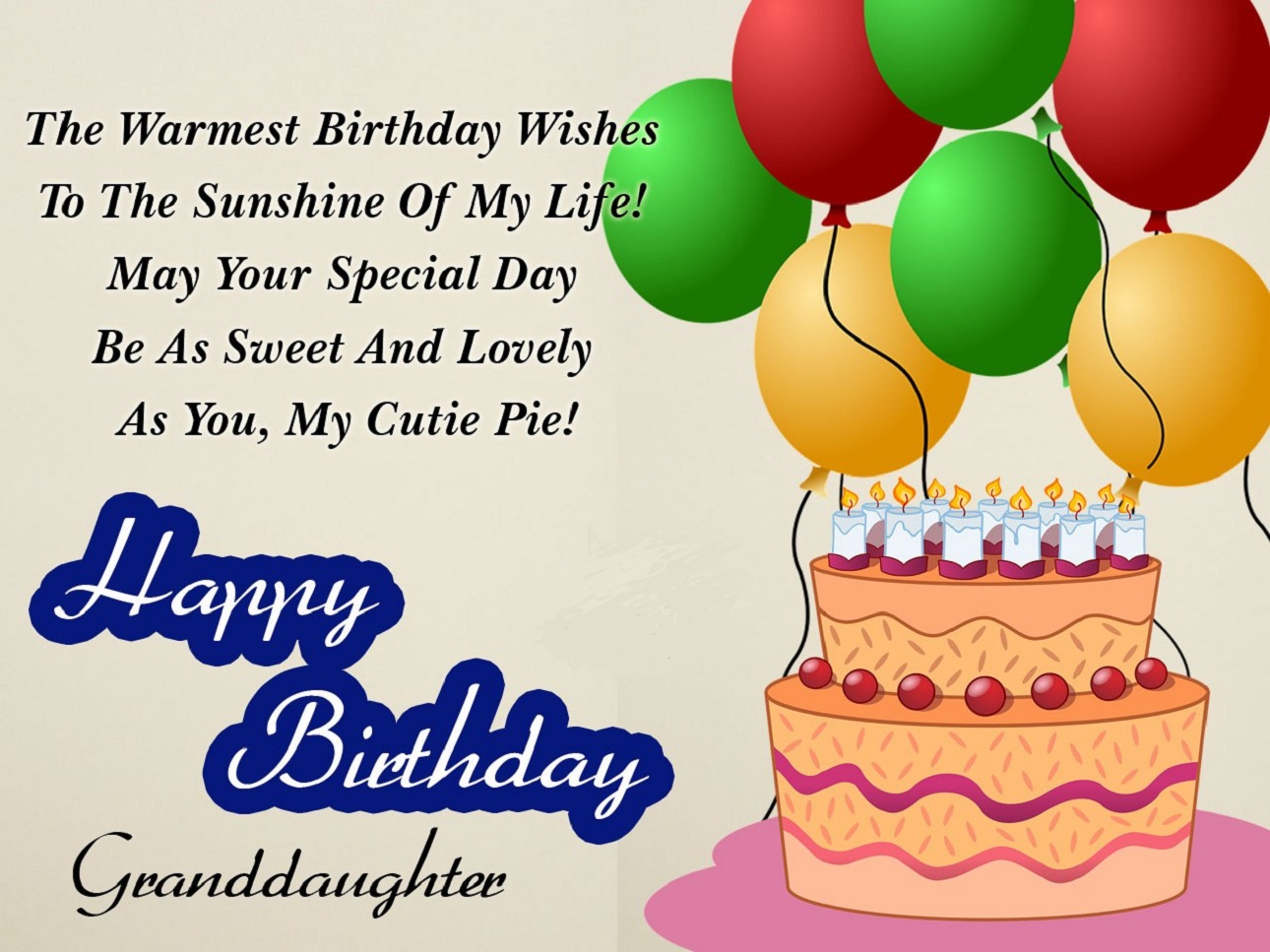 Birthday Wishes For Granddaughter