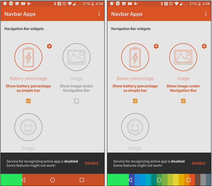 How to customize the navigation bar in android