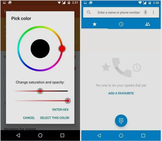 How to customize the navigation bar in android