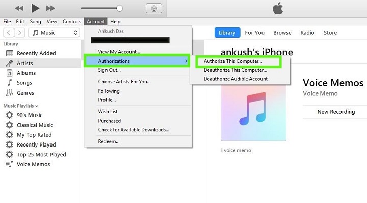 How to Authorize A Computer on iTunes