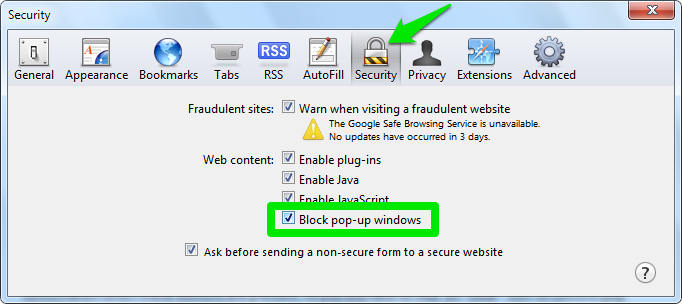 How To Block Pop Ups