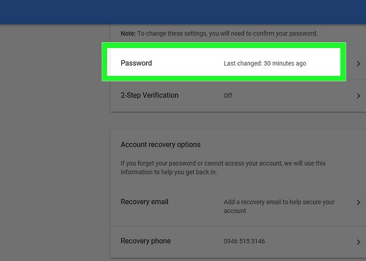 How To Change Gmail Password
