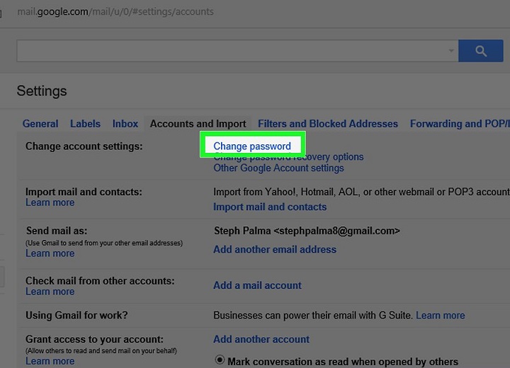 How To Change Gmail Password