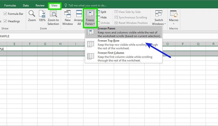 How To Freeze Cells In Excel