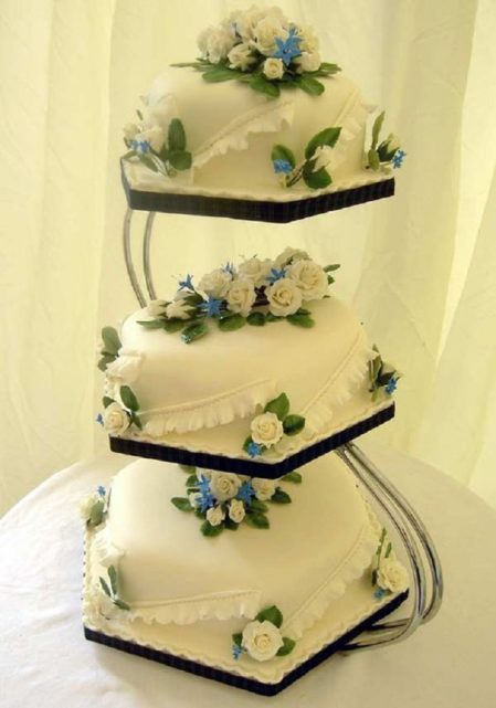 Hexagon Wedding Cake Designs 4