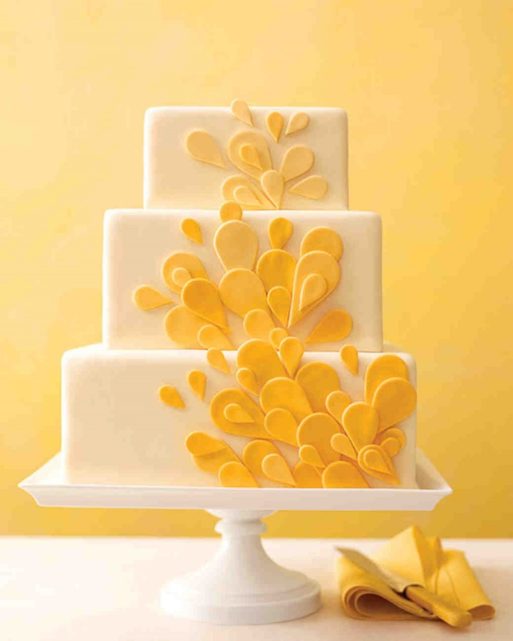 Elegant Hexagonal Wedding Cakes