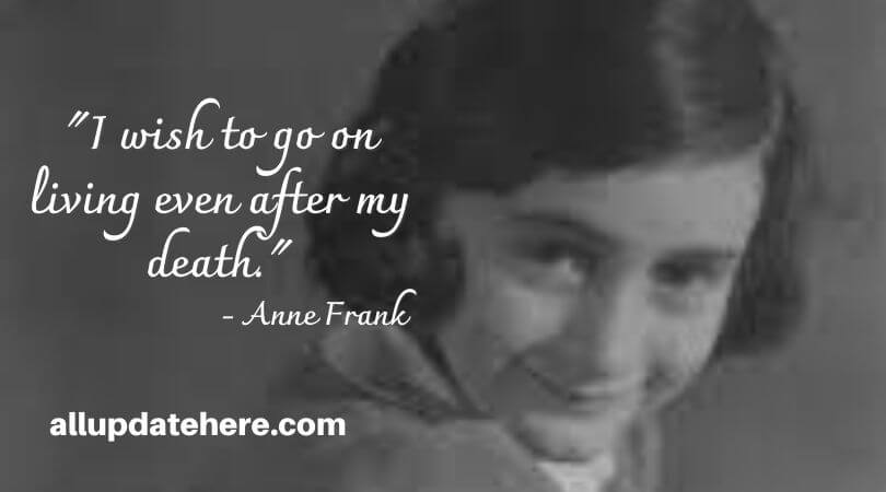 anne frank quotes about death