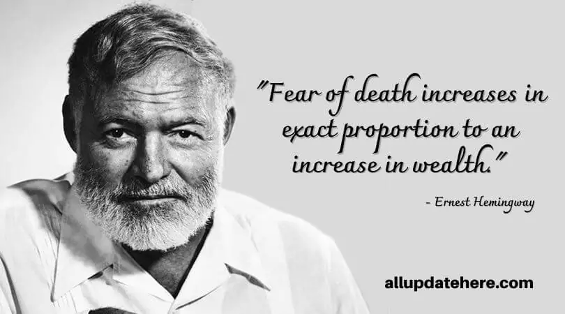 ernest hemingway quotes about death